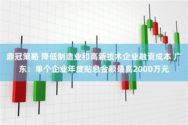 鼎冠策略 降低制造业和高新技术企业融资成本 广东：单个企业年度贴息金额最高2000万元