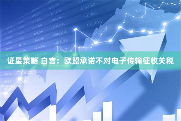 证星策略 白宫：欧盟承诺不对电子传输征收关税